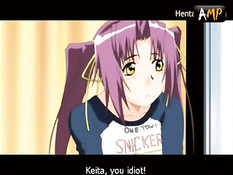 Паренёк оттрахал на кровати светловолосую хентай девственницу