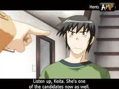 Паренёк оттрахал на кровати светловолосую хентай девственницу