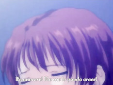 Грудастая хентай девушка облизала головку члена и залезла сверху