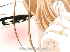 Грудастая хентай девушка облизала головку члена и залезла сверху