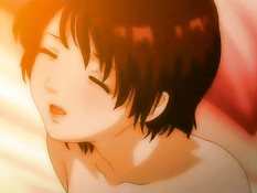 Грудастая хентай девушка облизала головку члена и залезла сверху