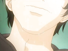 Грудастая хентай девушка облизала головку члена и залезла сверху