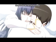 Молодой человек оттрахал на кровати аниме подругу в разных позах