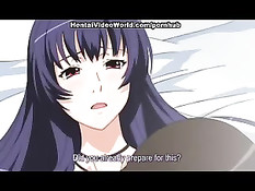 Парнишка оттрахал на кровати и на полу красивую хентай девушку