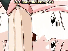 Сакура Харуно трахается с Наруто Удзумаки и делает хороший минет