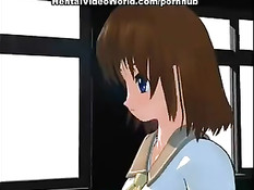 Он уложил хентай девку на парту и трахнул в химическом кабинете