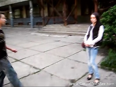 Привёл к себе домой незнакомую русскую девчонку и трахнул раком