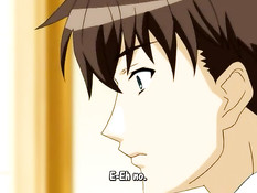 Хентай блондинка в лесу сделала парню минет и подрочила грудью