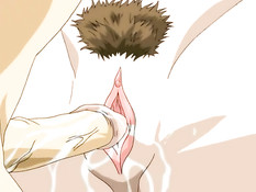 Хентай блондинка в лесу сделала парню минет и подрочила грудью