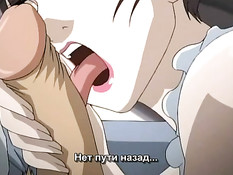 Привязал аниме девушку к кровати и отлизал возбуждённый клитор