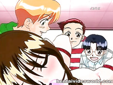 Ребята связали девчонку и заставили участвовать в буккаке оргии