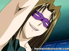 Парни стимулировали клитор и влагалище грудастой хентай девушке