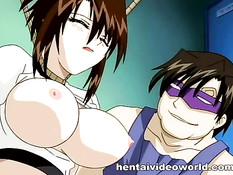 Парни стимулировали клитор и влагалище грудастой хентай девушке