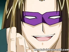 Парни стимулировали клитор и влагалище грудастой хентай девушке