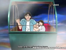 Три паренька оттрахали хентай девушку в кабине колеса обозрения