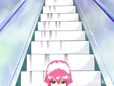 Буккаке с грудастой хентай горничной в железнодорожном вагоне