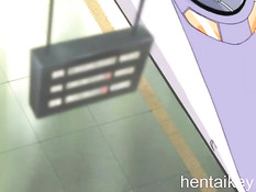 Буккаке с грудастой хентай горничной в железнодорожном вагоне