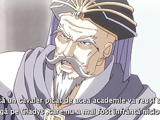 Хентай девушка с розовыми волосами дрочила член большой грудью