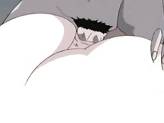 Хентай красотка с длинными волосами сделала минет и встала раком