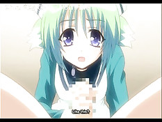 Служанка хентай увидела своего голого хозяина и отсосала ему член