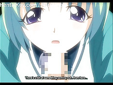 Служанка хентай увидела своего голого хозяина и отсосала ему член