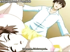 Парень в костюме наслаждается минетом и трахает сисястую девушку