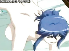 Парень в костюме наслаждается минетом и трахает сисястую девушку