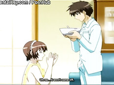 Парень в костюме наслаждается минетом и трахает сисястую девушку