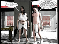 3D комикс о сексуальных приключениях голых беременных женщин