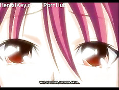 Ласкал большую грудь и письку хентай девке с красными волосами