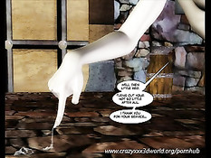 Красная шапочка из 3D комикса трахается с девушкой и с монстром