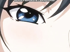 Мужчина трахает на кухне грудастую хентай домохозяйку в фартуке