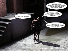 Светловолосая 3D лесбияночка в разных позах оттрахала брюнетку