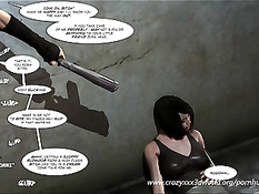 Светловолосая 3D лесбияночка в разных позах оттрахала брюнетку