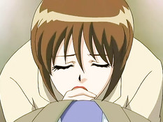 Хентай девке сделали куннилингус в вагоне метро и трахнули раком