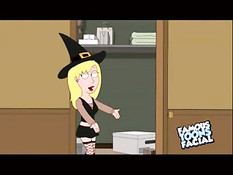 Мег Гриффин делает минет Крису и получает сперму в бритую пизду