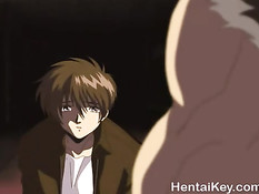 Пацан уложил хентай девку на кровать и засадил в волосатую киску