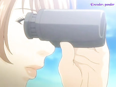 Две грудастые хентай девушки довели очкарика до бурного оргазма