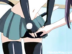 Хентай лесбиянки занимаются сексом в палате и ебутся с пареньком