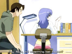 После выпитого вина хентай девчонка разделась и подставила попу