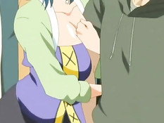 После выпитого вина хентай девчонка разделась и подставила попу