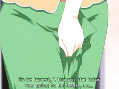 После выпитого вина хентай девчонка разделась и подставила попу