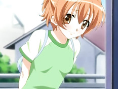 После выпитого вина хентай девчонка разделась и подставила попу