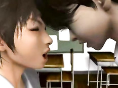 Umemaro 3D секс парня с двумя сексуальными сисястыми девушками