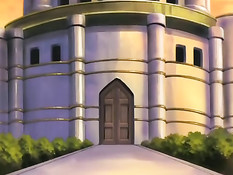 Две грудастые хентай девчонки по очереди прыгают на члене парня