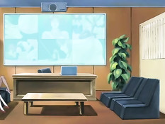 Две грудастые хентай девчонки по очереди прыгают на члене парня