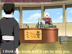 Блондинка Tsunade из манги Naruto дрочит член большими сиськами