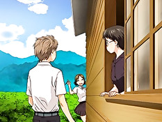 Парень оттрахал свою аниме девчонку на кухне и на свежем воздухе