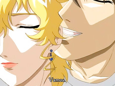 Парень оттрахал аниме девушку с синими волосами и залил спермой