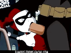 Суперзлодейка Harley Quinn вынуждена отсасывать пенис Бэтмену
